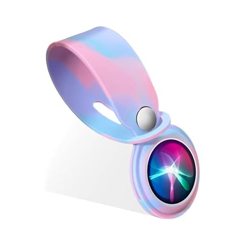 Soft Liquid Silicone Washable Case Cover For Apple AirTags 2021 Camo Design Anti-Scratch Item Finder Pet Collar Portable Keychain Case Cover Holder UK (Purple / Pink) Cover