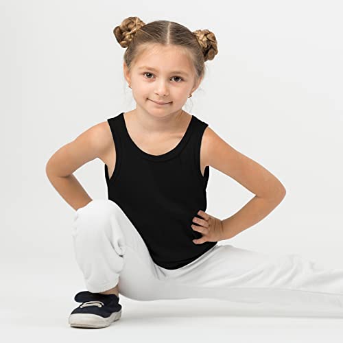 Poroka 5 Pack Girls Dance Tank Top Kids Tank Tops Sleeveless Tees Shirt Racerback Sleeveless Tops For Girls Toddlers #TOP4
