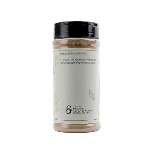 Image of Olive & Vine Ground Rosemary, Earthy & Piney Flavor, Seasoning for Roasts, Soups, and Stews, With Rich Tradition, Authentic Taste, For Global Recipes (5.6 Ounce)