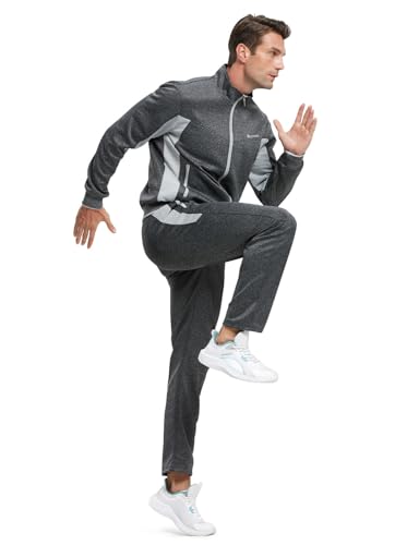 Image of TBMPOY Men's Tracksuit Athletic Sports Casual Full Zip Sweatsuit