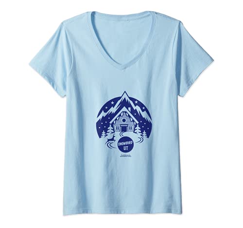 Mujer Snowbird Ski Resort in Utah USA Lettering Cool Snowbird Camiseta Cuello V