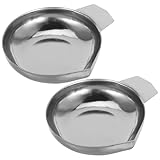GATHINESS 2pcs Small Stainless Steel Scale Tray for Electronic Balance Carat Weighing Pan Kitchen Use
