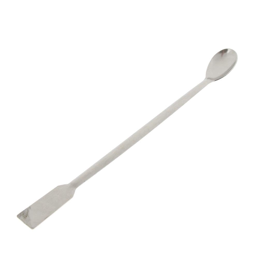 Cuchara dosificadora de laboratorio metálica pequeña y micro espátula de 20cm 8