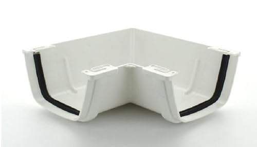 Marley Flowline RAF1 Square Gutter Angle 90 Deg White