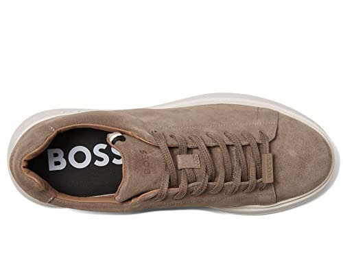 Image of BOSS Mens Suede Sneakers with Rubber Sole