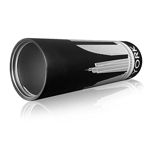 Vacuum Insulated Tumbler with Straw and Flip Lid Stainless Steel Water Bottle Iced Coffee Travel Mug Cup 15oz Gift Box Skyline Map (New York)