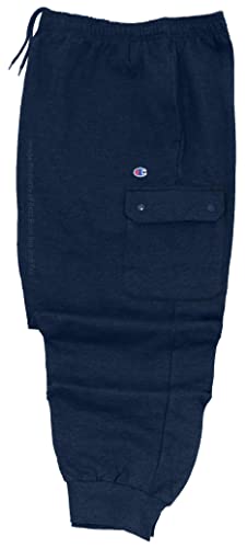 Champion Big & Tall Men's Midweight Fleece Cargo Pants 6XL Navy