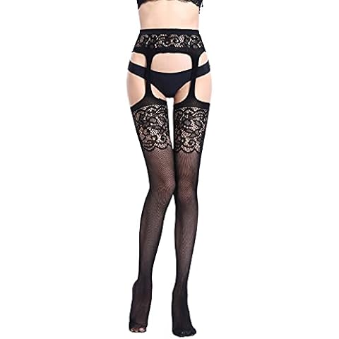 YOSICIL Bas Dentelle Ajourée Femme Cover