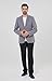 MAGE MALE Men's Blazer Casual Knit Sport Coat Slim Fit Suit Jacket Notch Lapel One Button Blazers Light Grey