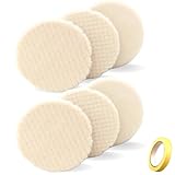 La Kissa ウールバフ 研磨 ポリッシャー 【マスキングテープ付き】 車磨き用 セット 仕上げ 羊毛 スポンジ 洗車 ワックス 艶出し 取付け簡単 125mm(荒目・中目・細目)×各2枚