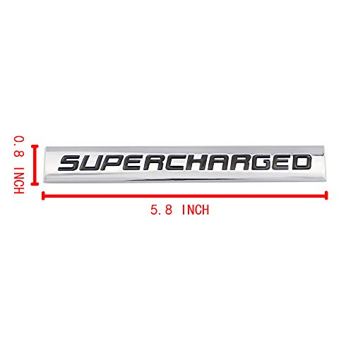 Image of 3D Supercharged Metal Emblem Auto Premium Badge Side Fender Car Decal Sticker (Black)