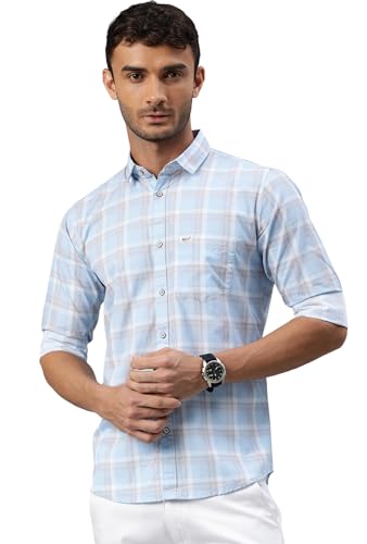 Image of Majestic Man Men Box Checkered Slim Fit Cotton Casual Shirt