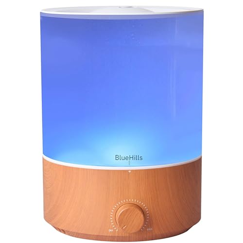 BlueHills Premium 4000 ML XL Essential Oil Diffusers - 70 Hour Run Aromatherapy Diffuser & Air Humidifier Mist for Large Room 7 LED Colors Oil Big Diffuser Essential Oils for Home w/Auto Shut Off E403