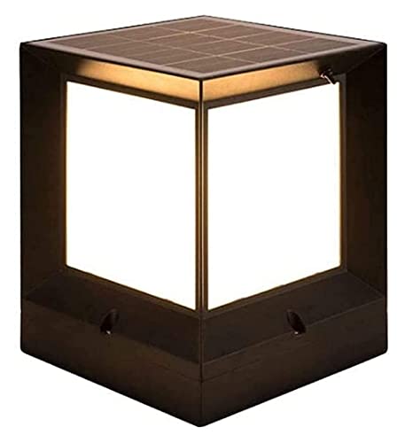 Luz de patio para patio, jardín, columna, luz LED al aire libre, lámpara de puerta de patio, lámpara retro de villa, jardín, paisaje, puerta, poste, columna, porche, patio, pilar, lámpara de farol