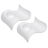LOORGVEL 2 Stück Keramik Eierbecher Wellenform Eierhalter und Eierständer Weiße Eierablage für Zuhause und Restaurant