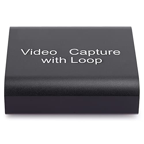Tarjeta de captura de video en aleación de aluminio duradera con soporte de entrada 4K negra 4