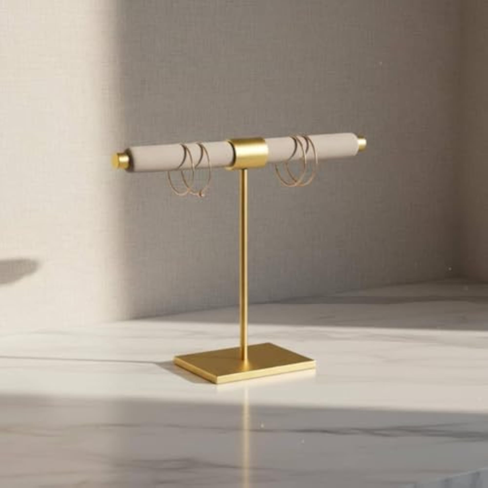 Minimalist Design Metal Crossbar Band Holder Jewelry Display Stand