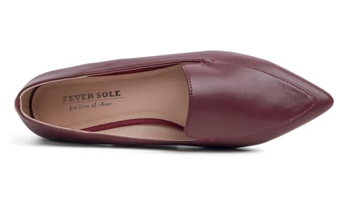 Image of FEVERSOLE Women's Loafer Flat Pointed Fashion Slip On Comfort Driving Office Shoes