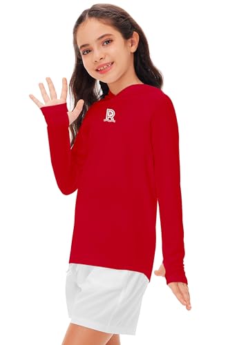 Image of Remimi Kids Sun Shirt Rash Guard Quick Dry Sun Protection Athletic Hoodie Hiking Shirts 3-12 Years