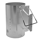 XXL Grillkohleanzünder | Extra Groß | Höhe: ca. 30,5 cm / Ø ca. 19 cm | Ausschütthilfe | Hitzeschild | Grillstarter - Anzündkamin - Grillanzünder