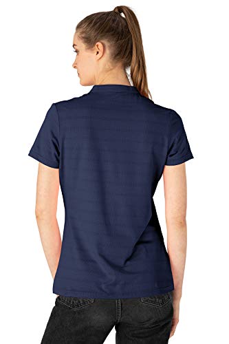 Ysento Women's Dry Fit Golf Polo Shirts Short Sleeve V Neck Collarless Athletic Activewear T Shirts Navy Xxl #TOP3