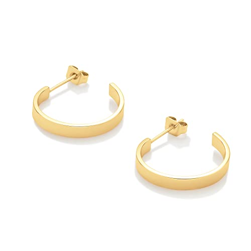 Image of Amazon Essentials 14K Gold Plated Square Edge Hoop