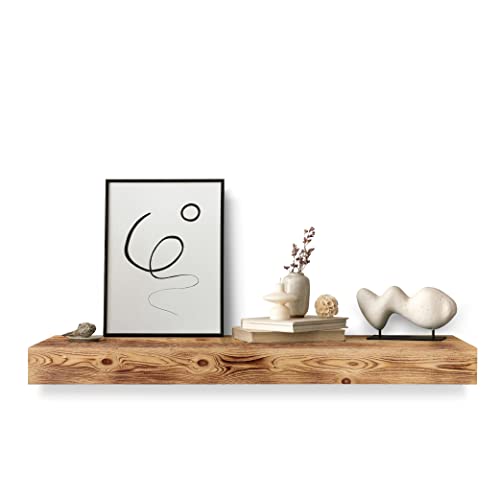 Bodrum Wooden Fire Place Mantel Shelf Rustic Solid Barn Wood (Rustic Burn, 60'') #TOP2