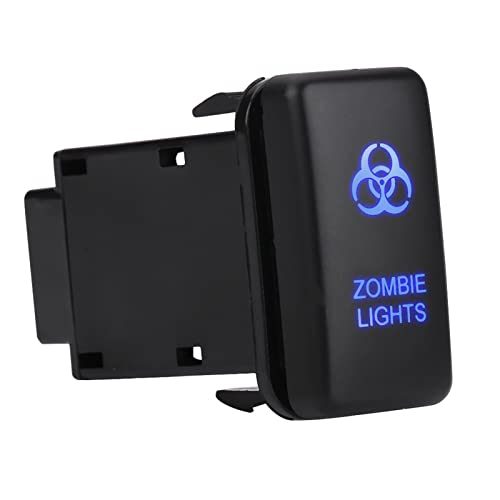 LED Light Bar Rocker Switch, 12V Blue LED Car On Off Rocker Switch for Hilux Landcruiser VIGO(Zombie Lights)