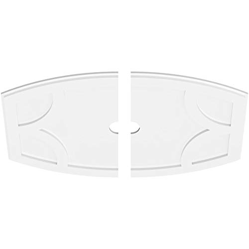 Image of Ekena Millwork CMP38X25KY2-03000 Kailey Architectural Grade PVC Contemporary, Two Piece Urethane Ceiling Medallions 38 inchW x 25 3 /8 inchH x 3 inchID x 20 1 /2 inchC x 1 inchP