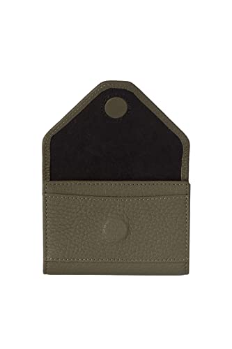 Image of grande 3639 Card Cases, Green, Small, Leather Card Holder With Magnetic Closure, Small Women Accordion Wallet