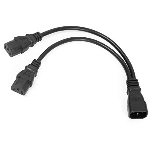 UPS Server Y Splitter C14 to 2 x C13 Power Extension Cable