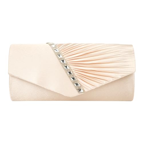 Pochette de soirée en satin pour clés et maquillage de mariage