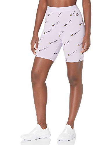 Champion LIFE Women's Bike Short, Small Scripts Lilac Wash, X Small