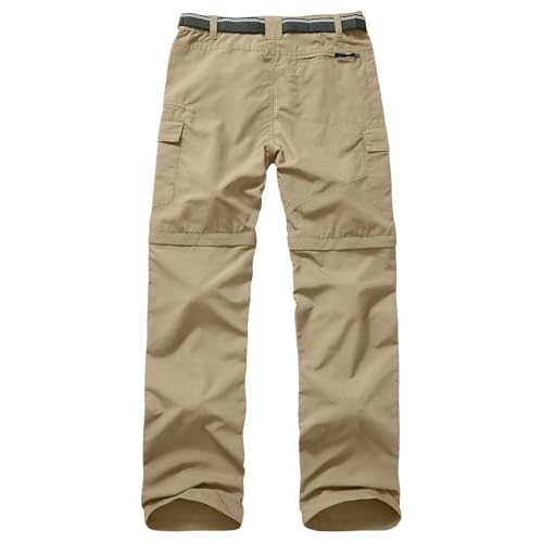 Mens Hiking Convertible Pants Quick Dry Zip Off Lightweight Cargo Fishing Work Pants Trousers with Belt2