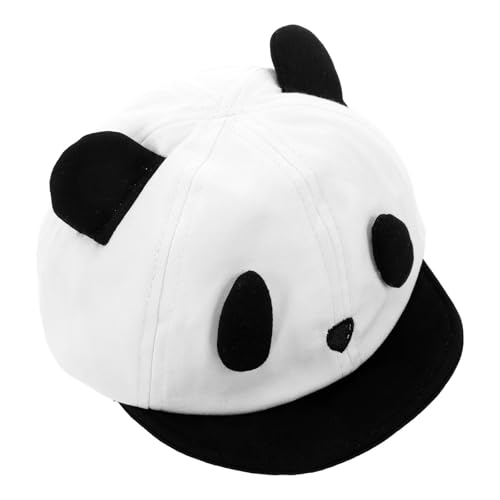 Gorra de béisbol para niño de algodón suave con diseño de oso panda y visera plana