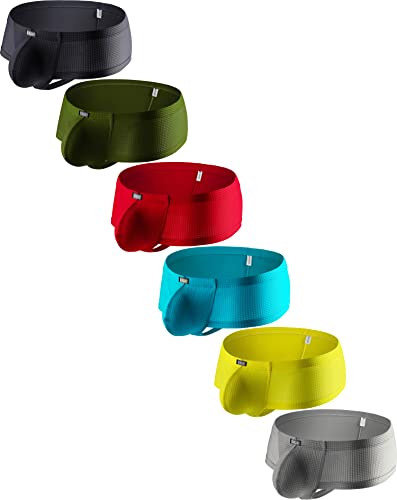 iKingsky Men's Sexy Cheeky Boxer Briefs Bright Color Thong Underwear Sexy Pouch T-back Under Panties for Men