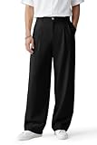 Heyfanee Pantalon Homme Habillé Taille Elastique Baggy Chino Pantalon Costume Homme Large ...