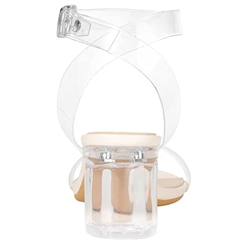 Image of Women's Strappy Clear Chunky Clear Block Low Heeled Sandals 2 Inches Open Toe Ankle Strap High Heel Dress Sandals Daily Work Party Sandal Shoes