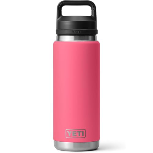 Image of YETI Rambler 26 oz Bottle, Leakproof, Vacuum Insulated, Stainless Steel with Chug Cap, Tropical Pink