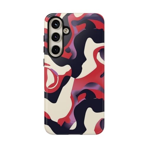Coque Samsung S24 Plus motif abstrait rouge finition brillante premium