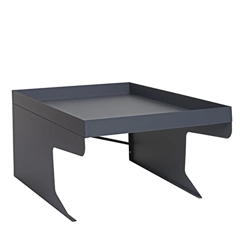 PROREGAL XL Mähroboter-Garage mit Pflanzkasten HxBxT 47x70x100cm Metall Anthrazit Dach Unterstand für Rasenmäher universal