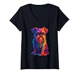 Photo Gallery donna paint art griffon bruxellois brussels griffon maglietta con collo a v Photo Gallery donna paint art griffon bruxellois brussels griffon maglietta con collo a v