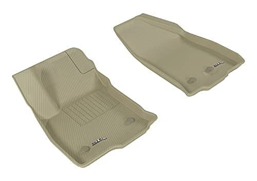 3D MAXpider Custom Fit Kagu Floor Mat (TAN) for 2016-2019 Chevrolet Volt - 1ST Row