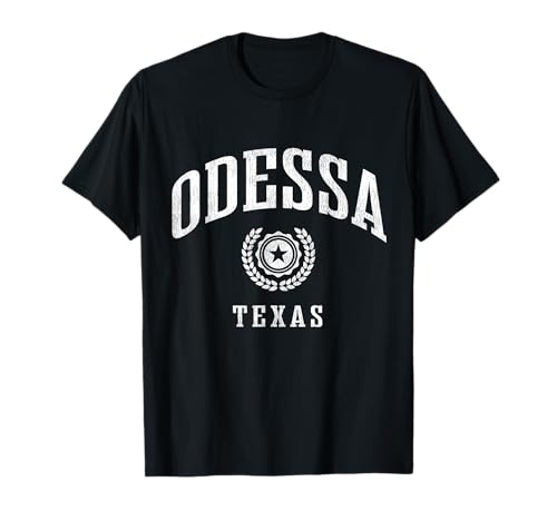 Diseño deportivo universitario vintage de Odessa TX Camiseta