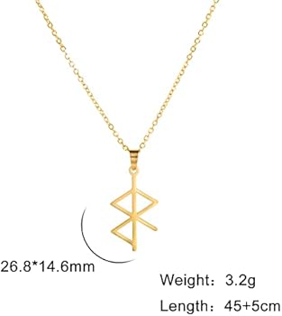 Collier Viking En Acier Inox Cercle De 24 Runes Et Triquetra Celtique