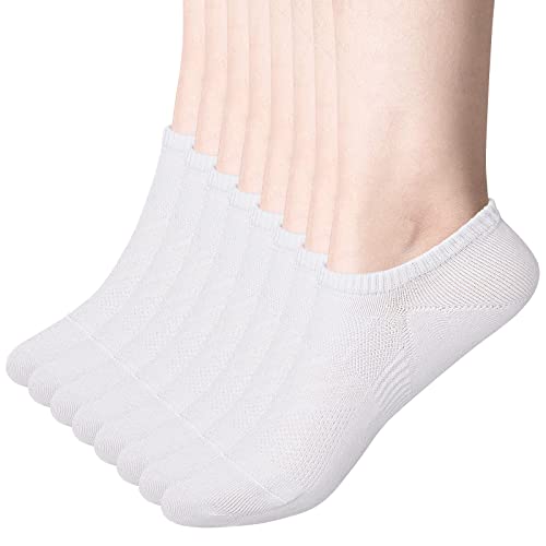 No Show Socks Womens Size 9-11,8-Pairs,White Liner Socks For Flats No Show Non Slip #TOP19