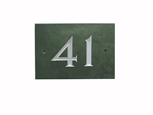 Green Slate House Number (1-99) (No 41)