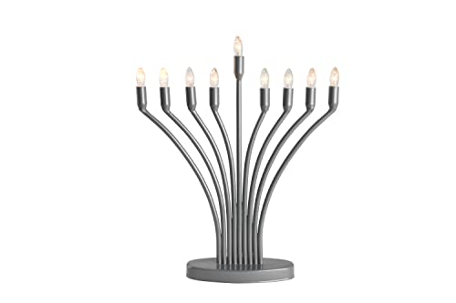 Gift Mark - Modern Pewter Color Electric menorah