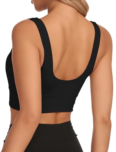 Buauty Sports Bras for Women, High Support Sport Bra Workout Built in Bra Scoop Neck U Back Yoga Sports Bra2