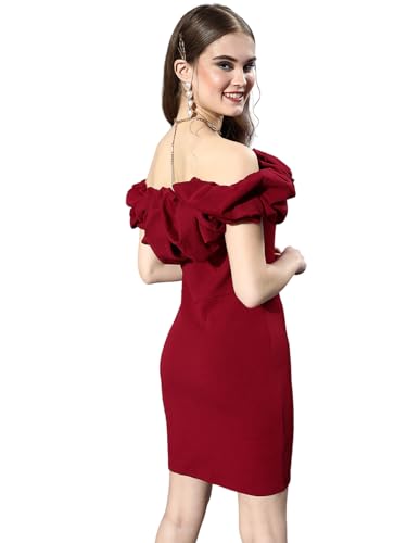 Image of Athena Lifestyle Women & Girl Solid Bodycon Dress